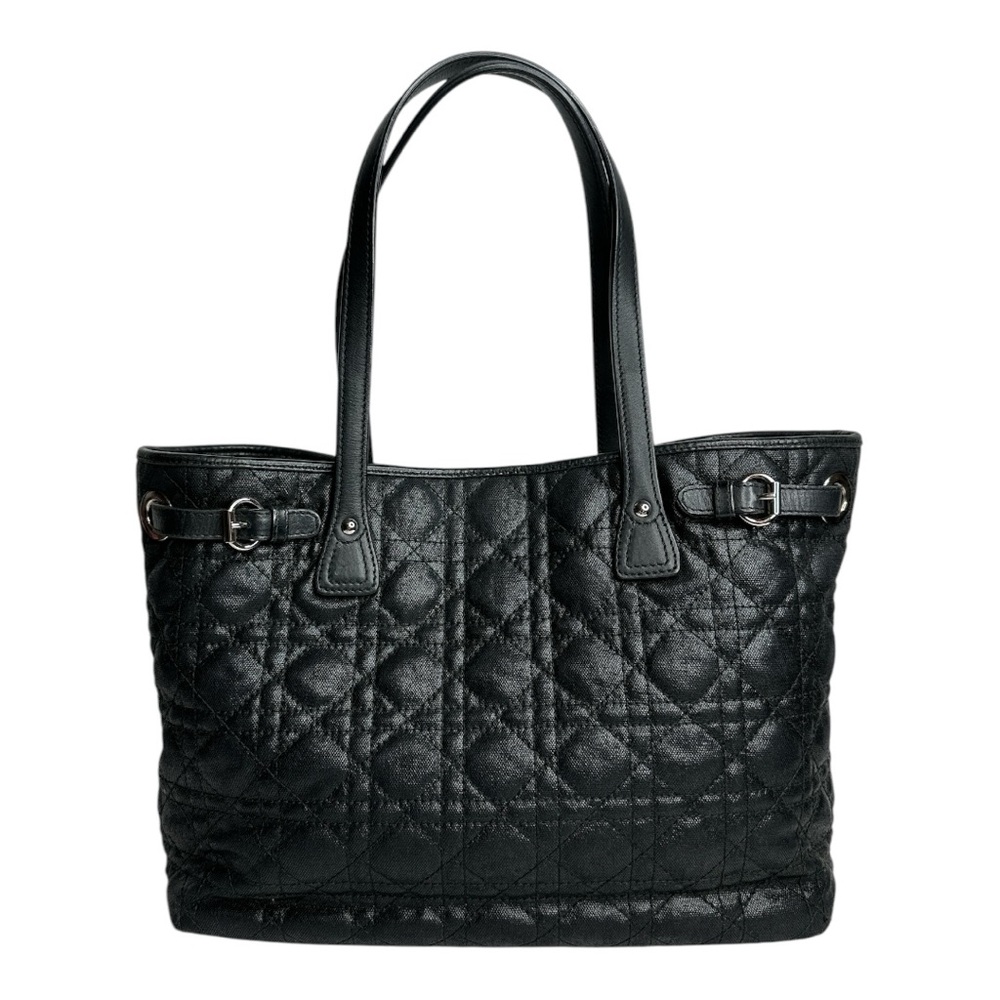 CHRISTIAN DIOR Coated Canvas PANAREA Tote Black ~EUC - Picture 13 of 16
